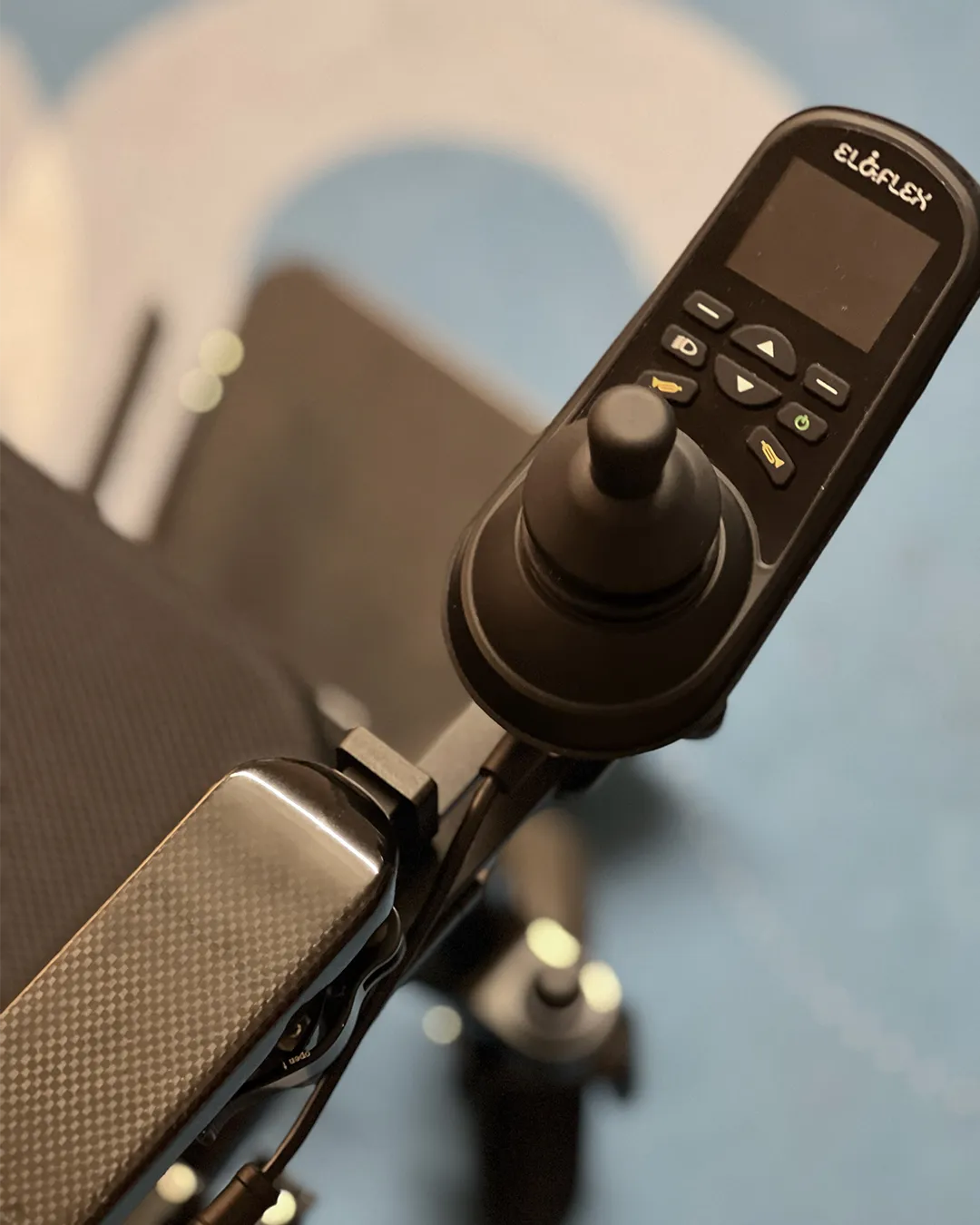 Eloflex Swing Away Joystick Mount to power wheelchair